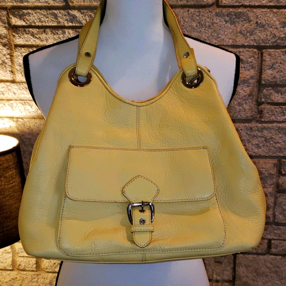 Talbots Yellow Leather Handbag